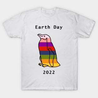 Rainbow Penguin Earth Day 2022 T-Shirt